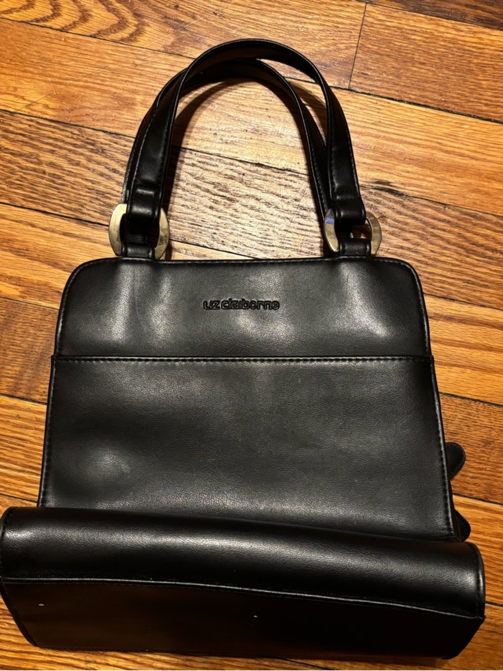 Liz Claiborne Black Leather Hand Bag